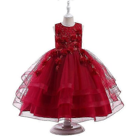 Kukkaisneitojen paljettimekko sateenkaari tyllihame syntymäpäiväjuhliin kilpailupuku