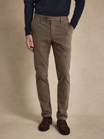 John Henric Men's Taupe Chinos Slim Fit Size 33