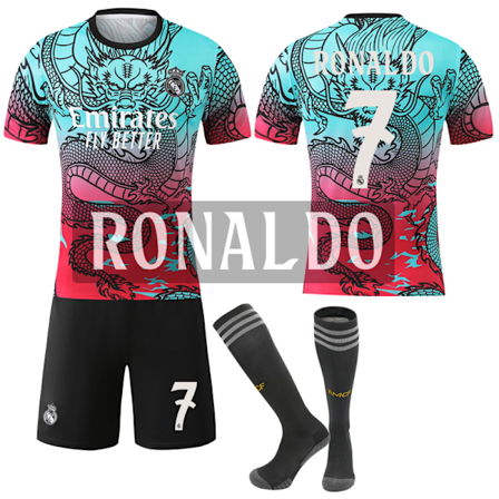 25-26 Real Madrid CF Gradual Color Special Edition NO.7 RONALDO Drakter Sett Barn Voksen Fotballutstyr med Sokker