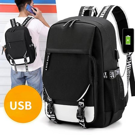 Usb-laddningsryggsäck Utomhusresor Student skolväska
