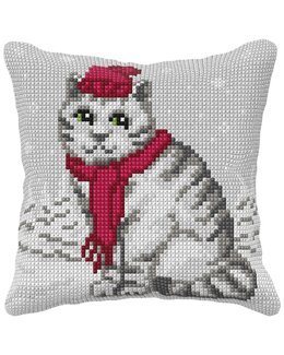 Stickpackung Kissen Winterkatze - Orchidea