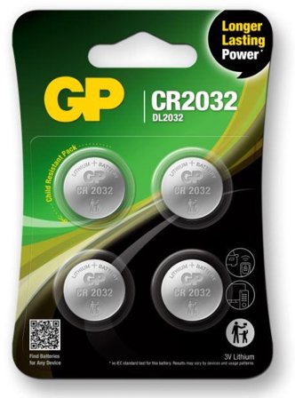 GP Litium Cell CR2032 4-pakk