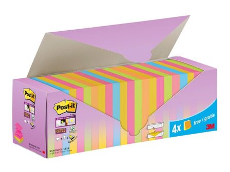 Post-it Notes Z-Notes SuperSticky 76x76mm 6 färger 24/fp - Lyreco - Kontorsmaterial > Notes och Post-It > Notes - Z-block