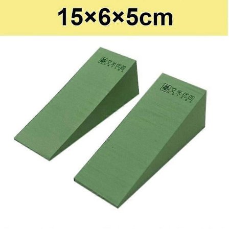 Yoga Wedge Blocks för Stretching, Handleds- & Ryggstöd - Lättviktig Kilbräda för Yoga, Pilates, Gym (2st Grön 15x6x5cm)