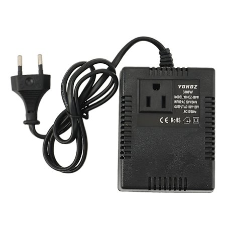 300W Spændingskonverter 220V til 110V Transformer Spændingskonverter Rejseadapter EU Stik-AS