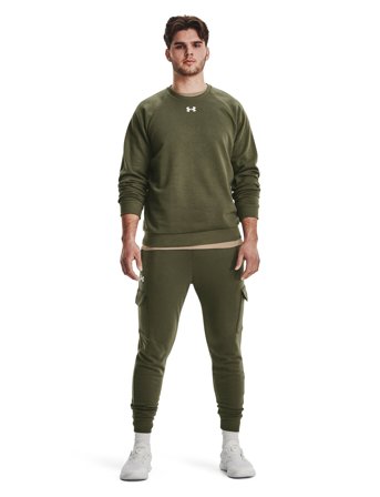 Under Armour Ua Rival Fleece Crew - Khaki green - M