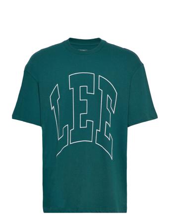 Ss Varsity Tee T-shirts Short-sleeved Sininen Lee Jeans