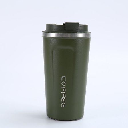 350 ml/500 ml isolerad resekopp i rostfritt stål, läckagesäker ångisolering, perfekt för kaffe och te