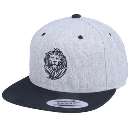 Iconic - Grå snapback Caps - King Of Heather Grey/Black Snapback @ Hatstore