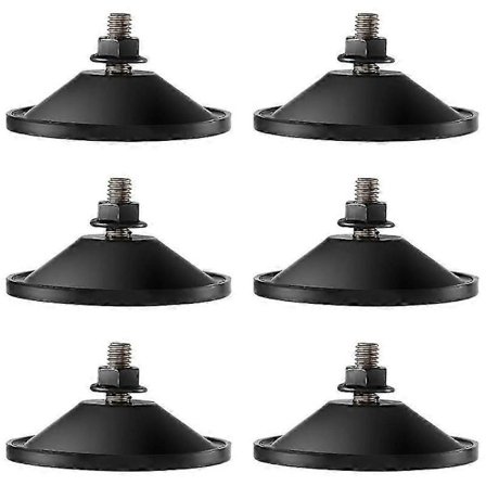 6 stk. Små sugekopper, sterke sugekopper for glass, svarte 5,5 cm vindussugekopper med skrue