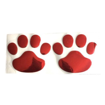 1 ark Bilklistremerker Kreative dekaler Paw 3D Animal Dog Cat Foot