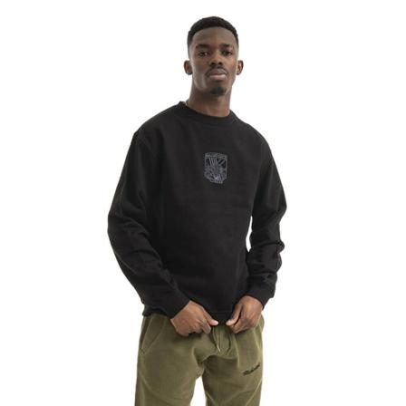 Maharishi Maha Force Embroidered Crew 8075 men& Tröja svart, Herr, Herr, Storlek: M