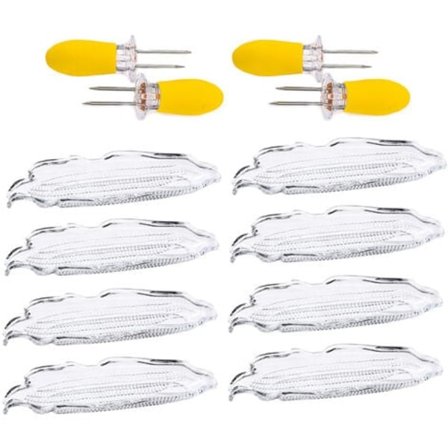 12-delad majsgrillset, 6 majspannor och 2 par majscobhållare