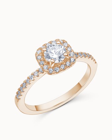 Haloring Gloria 18K Rosaguld - Forlovelsesringe & Vielsesringe hos Vanbruun