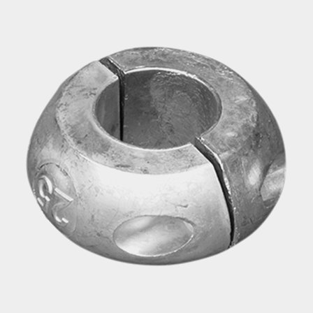 Aluminiumanode Tecnoseal, voor as, Ø25 mm/Ø55 mm, smal