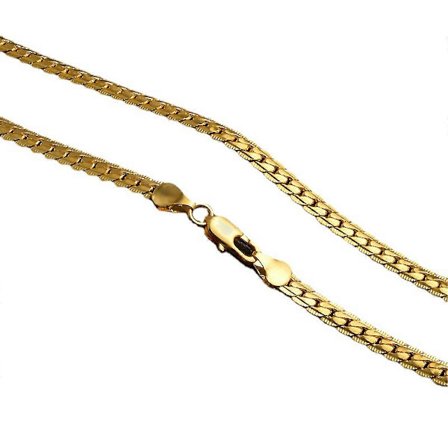 Halsband 18K Guldpläterad Ormkedja 50 cm (LGL)