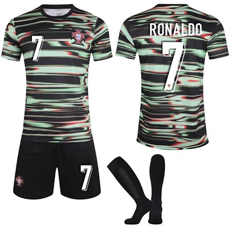 2025-2026 Portugal Børn Voksen Trænings Fodboldtrøje Hvidt Nummer med Sokker