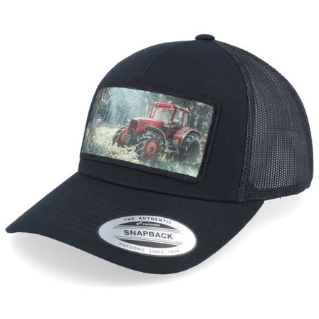 Iconic - Svart trucker Keps - Abandoned Tractor Black A-Frame Trucker @ Hatstore