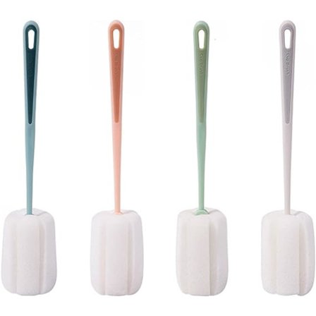 4 stk bærbare kopprengjøringsbørster Flaskerensere Glasskopprengjøringsverktøy for vask av smale flasker Smale kopper