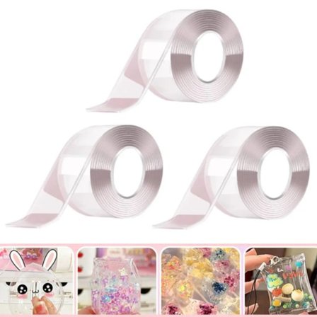 Pcs Nano Tape Bobleleker, Ingen Spor Nano Tape Bobleblåsing, Transparent Multipurpose 100cm*3