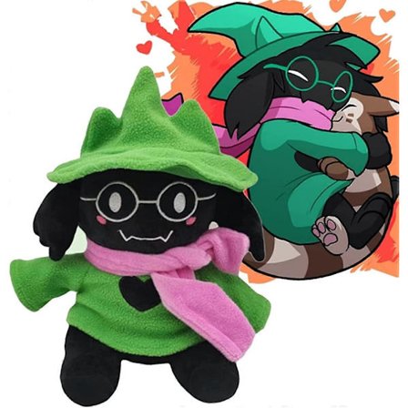 Ralsei-pehmolelu, deltarune Ralsei-pehmolelu, Deltarune-pelihahmo Pehmeä täytetty pehmolelu, sarjakuvapelihahmot Palauta pehmolelu, nukkelahjat 