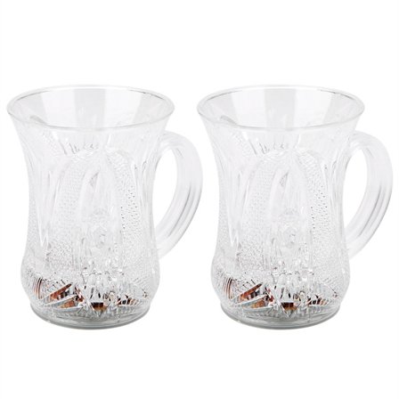 2 st Blinkande LED-Muggar 7 Färger Vattensensor Ljusmugg med Handtag för Kök Hem