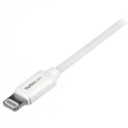StarTech 1m (3ft) White Apple 8-pin Lightning Connector to USB Cable for iPhone / iPod / iPad - Charge and Sync Cable - 1 meter (USBLT1MW) -