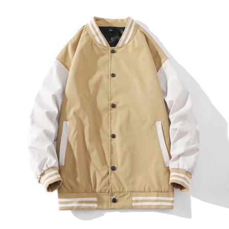 Kvinnor Randig Button Up Bomber Jacka Stativ Krage Ytterkläder Toppar