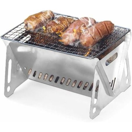 Mini hopfällbar och mobil grill - Grillyta ca 16cm x 21cm
