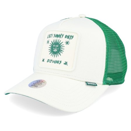 Djinns - Wit trucker Cap - Hft Lazy Sunny Days Beige/Green Trucker @ Hatstore