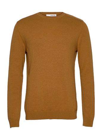 Slhberg Crew Neck B Brown Selected Homme