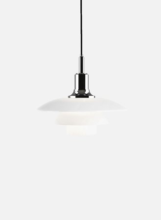 PH 3 1/2-3 taklampe - krom/opal