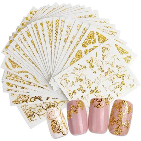 20 st Nail Art Stickers Set, Nail Art Dekorationer