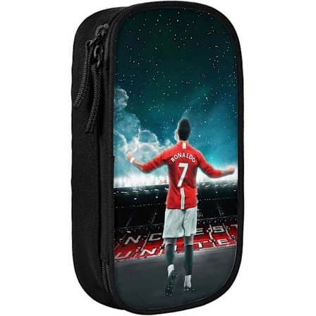 Ronaldo #7 Pennal med stor kapasitet for kontor og skole, stor oppbevaring, poseholderboks, sminkeveske for voksne BD-0001 (FMY)