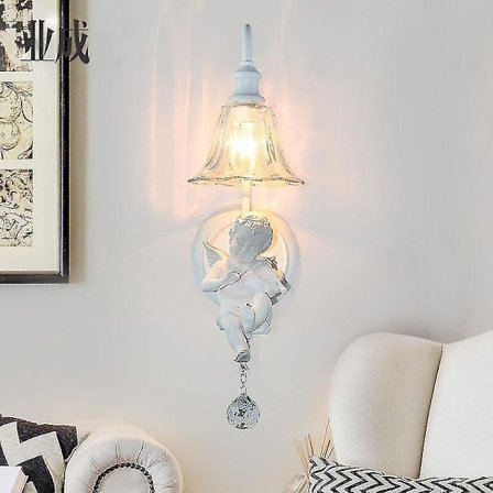 Angel Vegglampe Melkehvit Vegglampe Med Lyskilde
