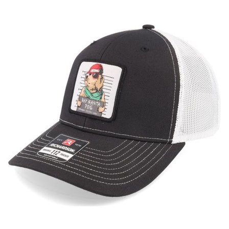 Ho-Ho-Hats - Svart trucker Keps - Bad Santa Dog Black/White Trucker - Iconic @ Hatstore