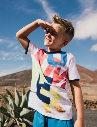 Boboli Knit T-Shirt - White - 122