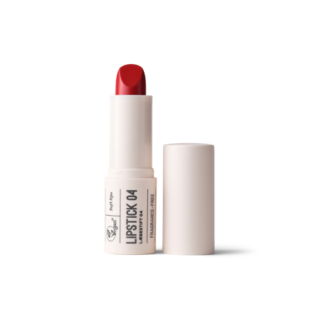 Ecooking Lipstick 04 Flaunting Flamenco Red med Hyaluronsyre og E-vitamin til Pleje af Læberne, Læbestift