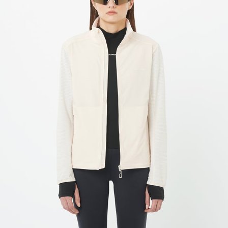 Salomon - Midlayer-Jacke mit durchgehendem Reißverschluss Damen Essential Lightwarm Hybrid - Whisper White