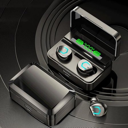 Hi-Fi TWS-hörlurar Digital Display Touch-Control Bluetooth 5.2 Trådlösa Öronproppar Hörlurar Headset