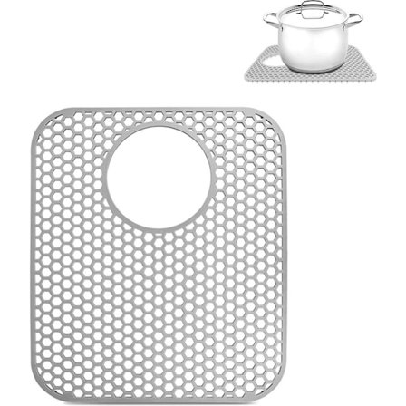 Oppvaskkummatte - Grå - 30 x 35 cm - Kjøkkentilbehør - Kum Protector - Kummatte - Vaskematte