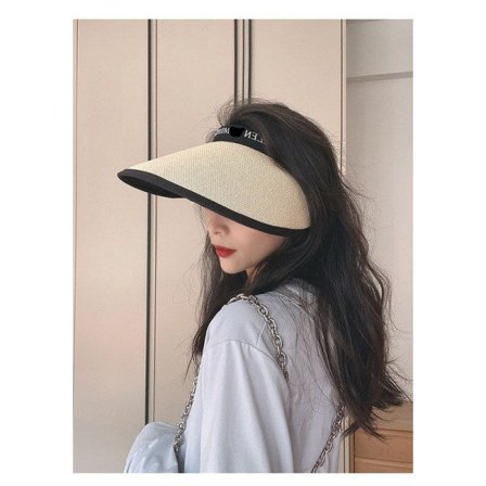 Solhat til kvinder med foldbar skyggehat med stor skygge