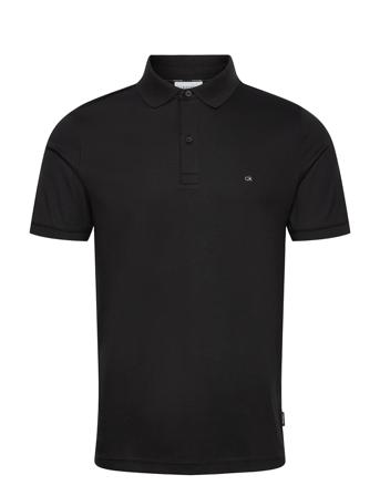 Liquid Touch Slim Polo Polos Short-sleeved Musta Calvin Klein