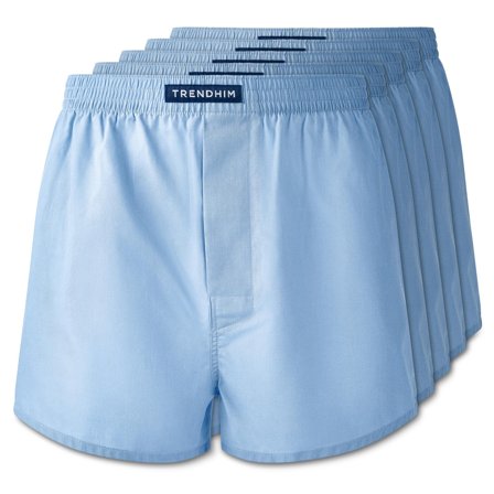 Small - AirFeel | 5-Pack Sky Blue Loose-fit Encased Cotton Boxers for Men