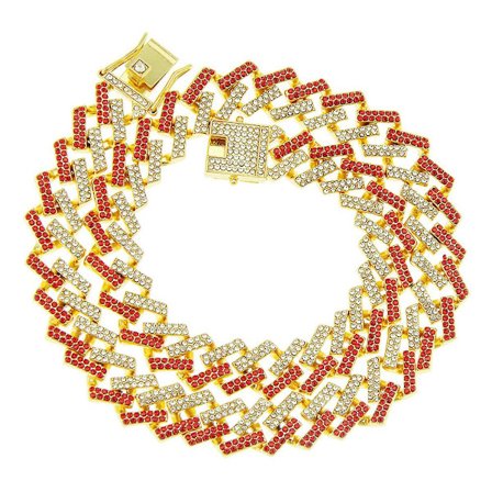 Kraftig kubansk kedja för män halsband, 16 tum/18 tum/20 tum/24 tum Längd, 15 mm brett, barn, 16 tum