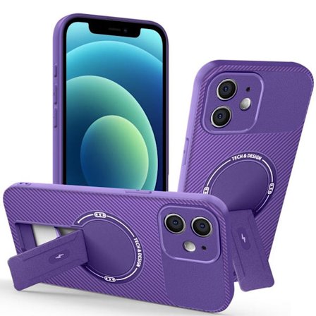iPhone 12 Case with Stand - Purple