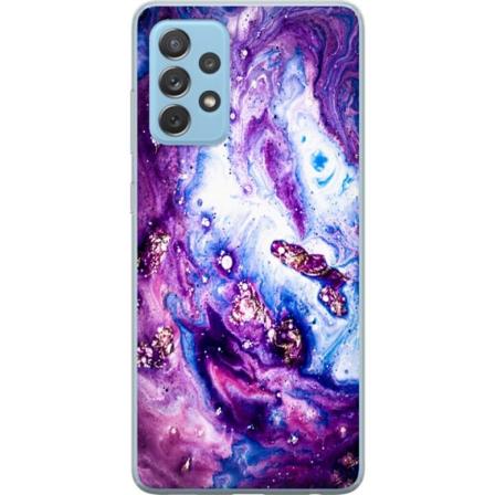 Samsung Galaxy A52 5G Gennemsigtig cover Galakse Marmor