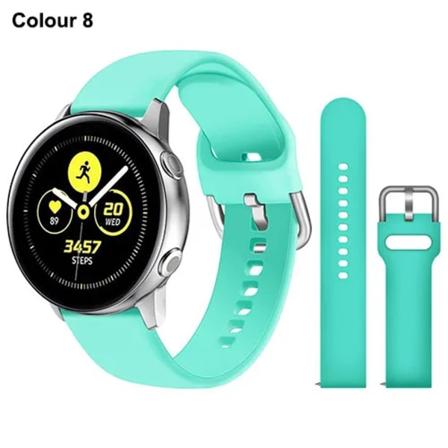 20 mm 22 mm silikonband för Samsung Galaxy Watch Active 2 Watch 3 4 5 6 45 mm 42 mm 47 mm Gear S3 Armbandsrem för Amazfit bip Color 8 for galaxy 45mm