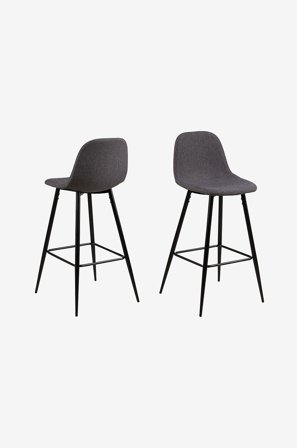 NORDFORM - Barstol Ada 2-pack, 73 cm - Grå - Barstolar & pallar - Från Homeroom