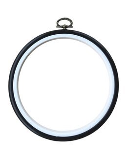 Flexiramme rund sort Sort/grå - 12,5 cm - Ateljé Margaretha